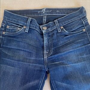7 For All Mankind Dark Blue Skinny Jeans